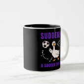 Plotseling een voetbalexpert tweekleurige koffiemok (Voorkant rechts)
