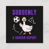 Plotseling een voetbalexpert vierkante visitekaartje (Achterkant)