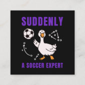 Plotseling een voetbalexpert vierkante visitekaartje (Voorkant)