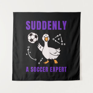 Plotseling een voetbalexpert wandkleed