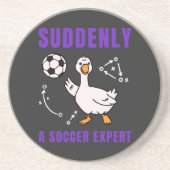 Plotseling een voetbalexpert zandsteen onderzetter (Voorkant)