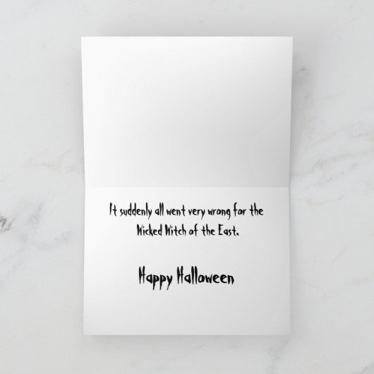 Plotseling ging het mis voor de heks feestdagen kaart (Binnen)