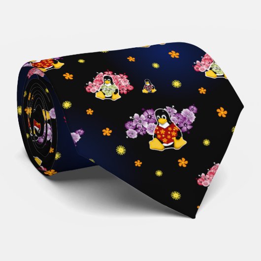 Plotseling pinguïns 2 Stropdas (Opgerold)