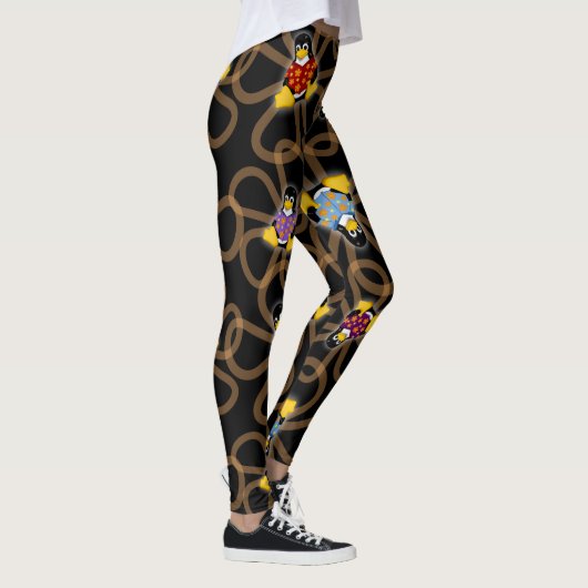 Plotseling pinguïns Leggings (donker) (Rechts)
