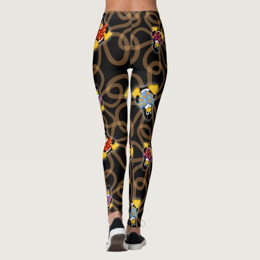Plotseling pinguïns Leggings (donker) (Achterkant)