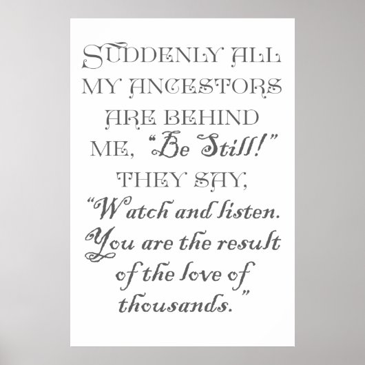 Plotseling staan al mijn voorouders achter me, "We Poster (Voorkant)