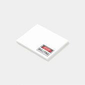Plotseling stoppen rood post-it® notes (Schuin)