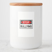 Plotseling stoppen rood voedselcontainer etiket (Voorkant)