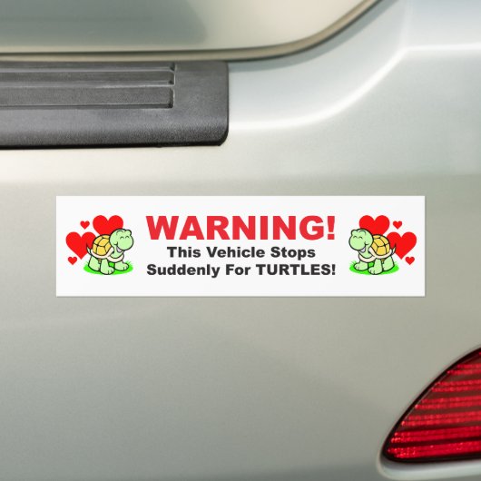 Plotseling stoppen voor Bumpersticker met turbulen (Op auto)