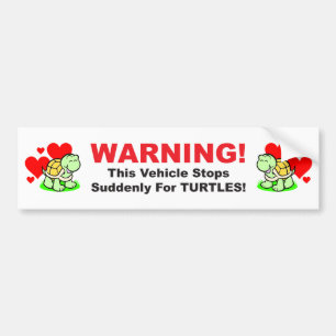 Plotseling stoppen voor Bumpersticker met turbulen