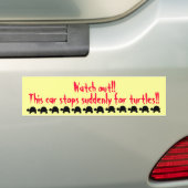 Plotseling stoppen voor torteliers bumpersticker (Op auto)