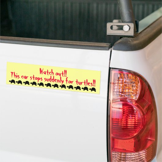 Plotseling stoppen voor torteliers bumpersticker (Op Truck)