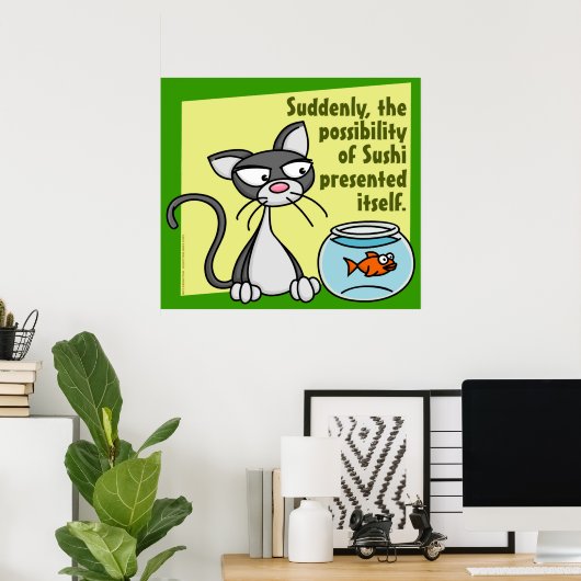 Plotseling Sushi Poster (Thuiskantoor)