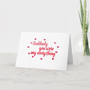 "PLOTSELING WERD JE ALLES VOOR ME" KAART
