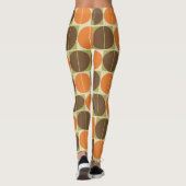 Plotseling Zeventig Oranje Bruin Groen Geometrisch Leggings (Achterkant)