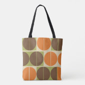 Plotseling Zeventig Oranje Bruin Groen Geometrisch Tote Bag (Achterkant)