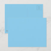 Plotselinge blauwe kleur briefkaart (Voorkant / Achterkant)