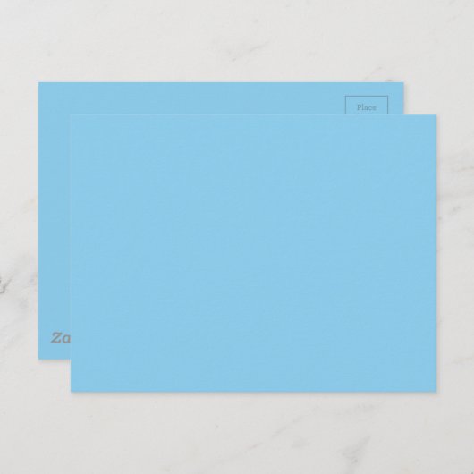 Plotselinge blauwe kleur briefkaart (Voorkant / Achterkant)
