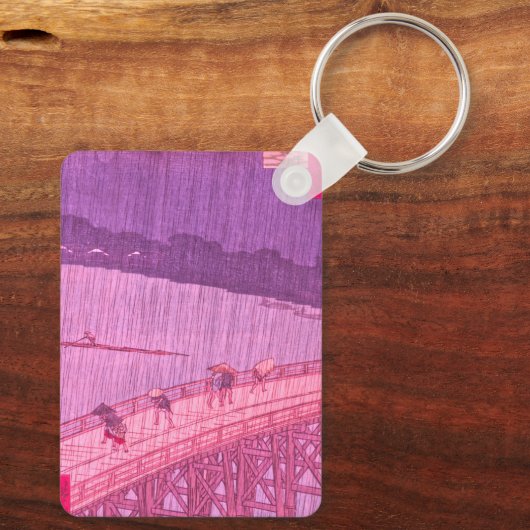 Plotselinge douche boven Ōhashi Bridge en Atake do Sleutelhanger (Achterkant)