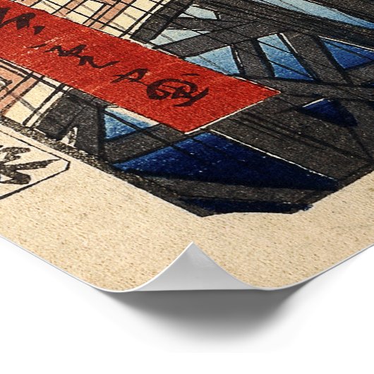 Plotselinge douche over de Shin-Ō hashi-brug en A Poster (Hoek)