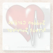 Plotselinge hartstilstand Overlevenden Glazen Onderzetter (Achterkant)