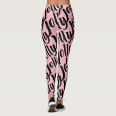 Plotselinge herhaling van het patroon bij roze kal leggings (Achterkant)