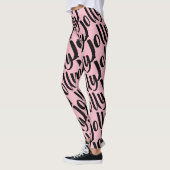 Plotselinge herhaling van het patroon bij roze kal leggings (Links)