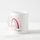 Plotselinge inspiratie Ik ben genoeg bevalling Koffiemok (Voorkant links)