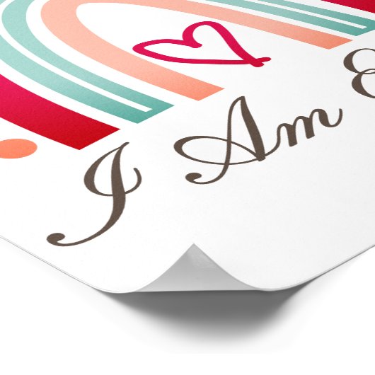 Plotselinge inspiratie Ik ben genoeg bevalling Poster (Hoek)