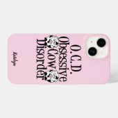 Plotselinge obsessieve Koe stoornis roze gepersona iPhone Hoesje (Achterkant horizontaal)