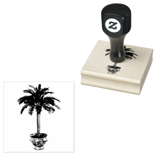 Plotselinge palmboom rubberstempel (Gestempeld)