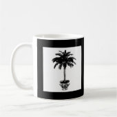 Plotselinge palmboom - zwart-wit koffiemok (Links)