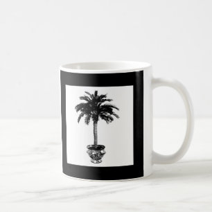 Plotselinge palmboom - zwart-wit koffiemok
