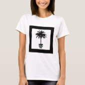 Plotselinge palmboom - zwart-wit t-shirt (Voorkant)