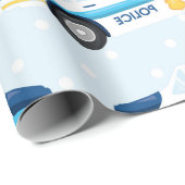 Plotselinge verpakking van politieauto cadeaupapier (Rol Hoek)