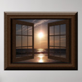 Plotselinge zonsondergang van de Scène van het ven Poster (Voorkant)