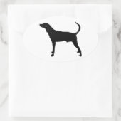 plotshond silhouet ovale sticker (Tas)