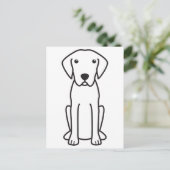 Plott Dog Cartoon Briefkaart (Staand voorkant)