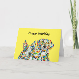 Plott Hound & Australian Shepherd Birthday Kaart