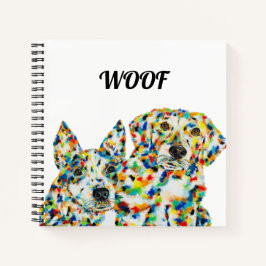 Plott Hound & Australian Shepherd Square Notitiebo Notitieboek