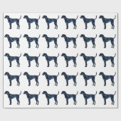 Plott Hound Black Waterverf Silhouette Cadeaupapier (Vlak)