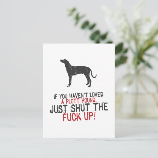 Plott Hound Briefkaart (Staand voorkant)