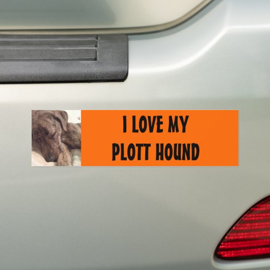 Plott Hound Bumpersticker (Op auto)
