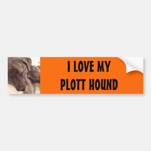 Plott Hound Bumpersticker (Voorkant)