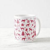 Plott Hound Christmas Design Koffiemok (Voorkant rechts)
