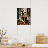 Plott Hound Dog Art Print Poster (Keuken)