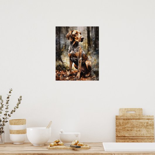 Plott Hound Dog Art Print Poster (Keuken)