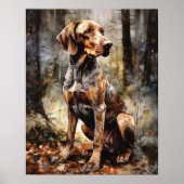 Plott Hound Dog Art Print Poster (Voorkant)