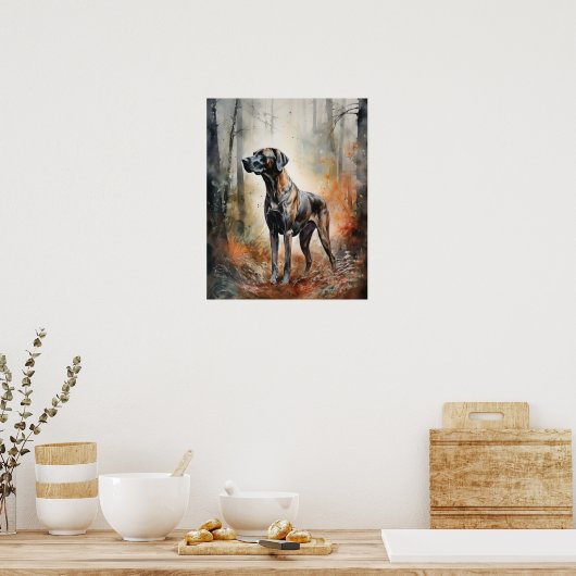 Plott Hound Dog Art Print Poster (Keuken)