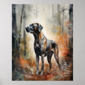 Plott Hound Dog Art Print Poster (Voorkant)